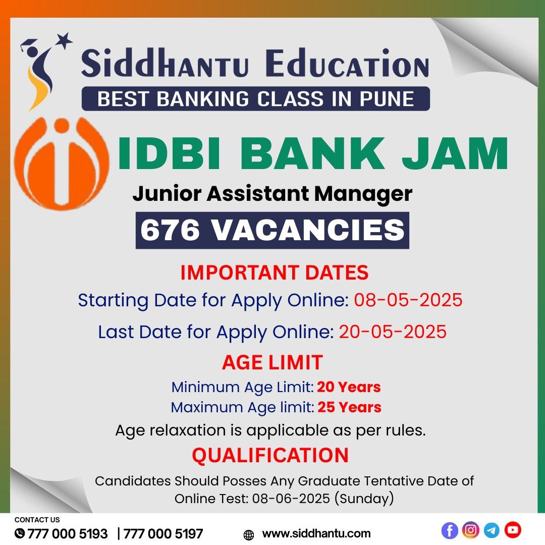 IDBI Bank JAM Notification