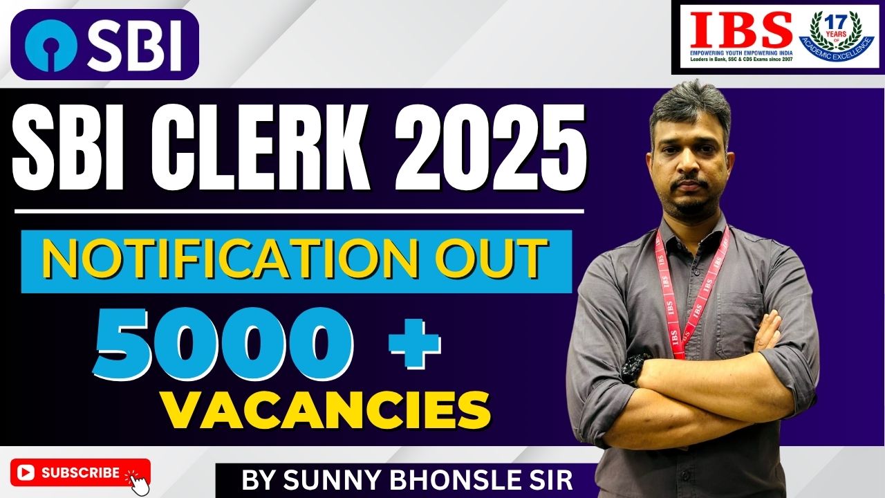 SBI CLERK NOTIFICATION OUT 2025