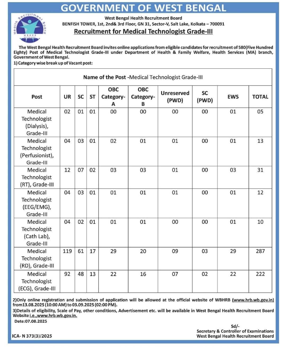 West Bengal Health Recruitment Board
