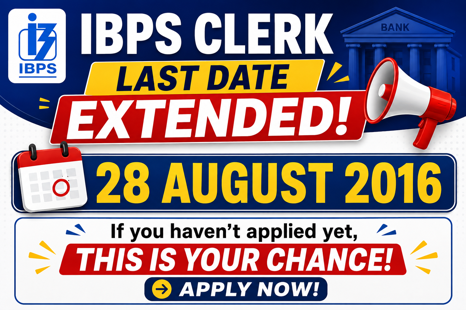IBPS Clerk Recruitment 2026 (CRP CSA-XVI) Last Date Extended - Apply Online 11403 Posts