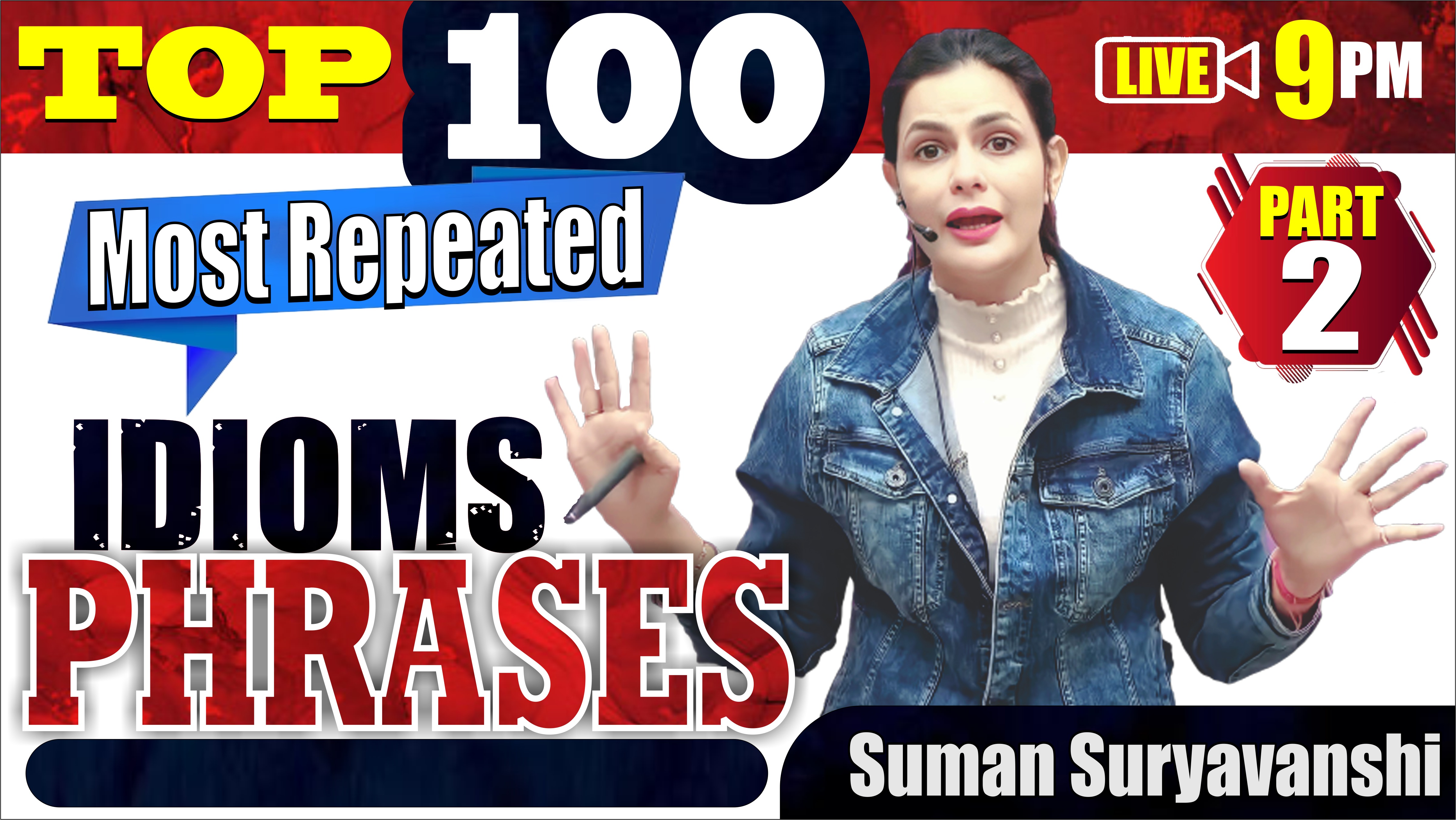 TOP IDIOMS & PHRASES PART 02 English with Suman Suryavanshi Mam