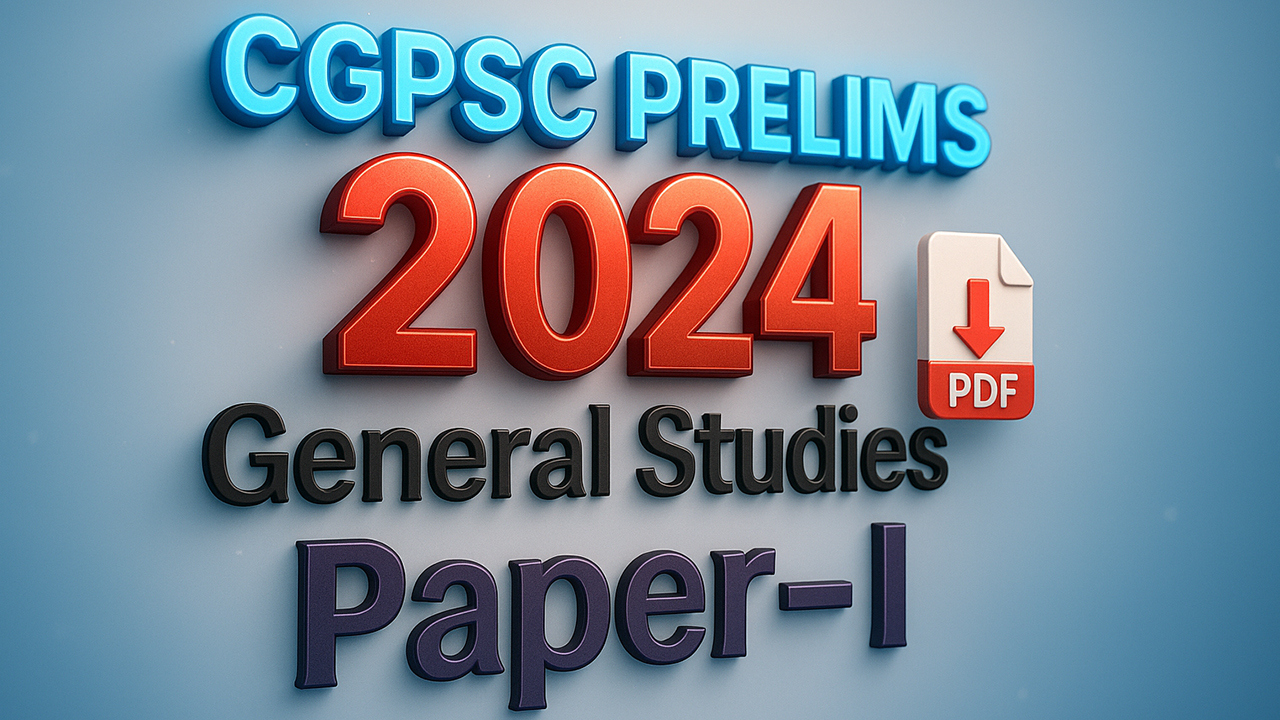 PRE 2024 PAPER-I GS
