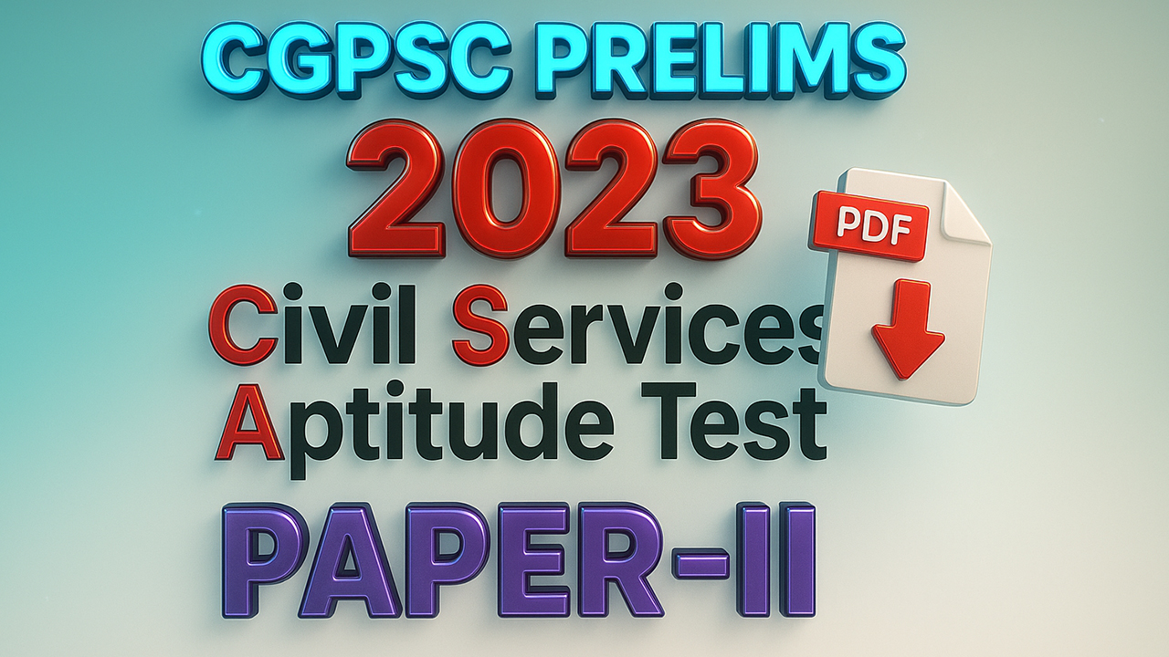 PRE 2023 PAPER-II CSAT
