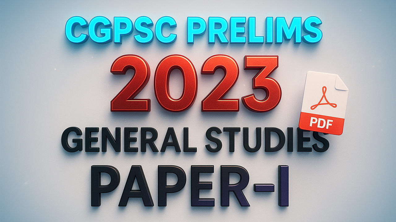 PRE 2023 PAPER-I GS