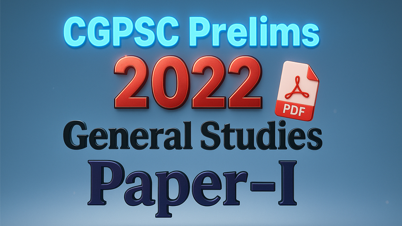PRE 2022 PAPER- I GS