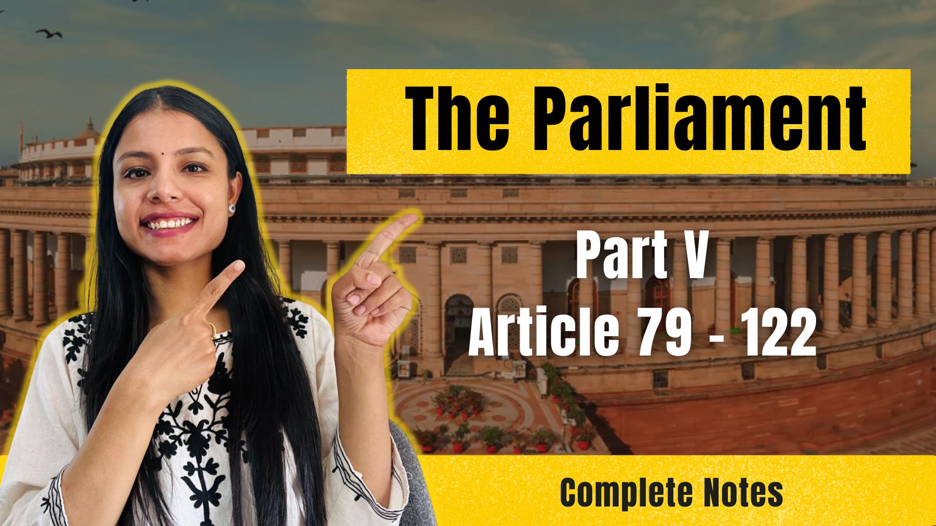 Parliament of India - Flow Chart Based Notes