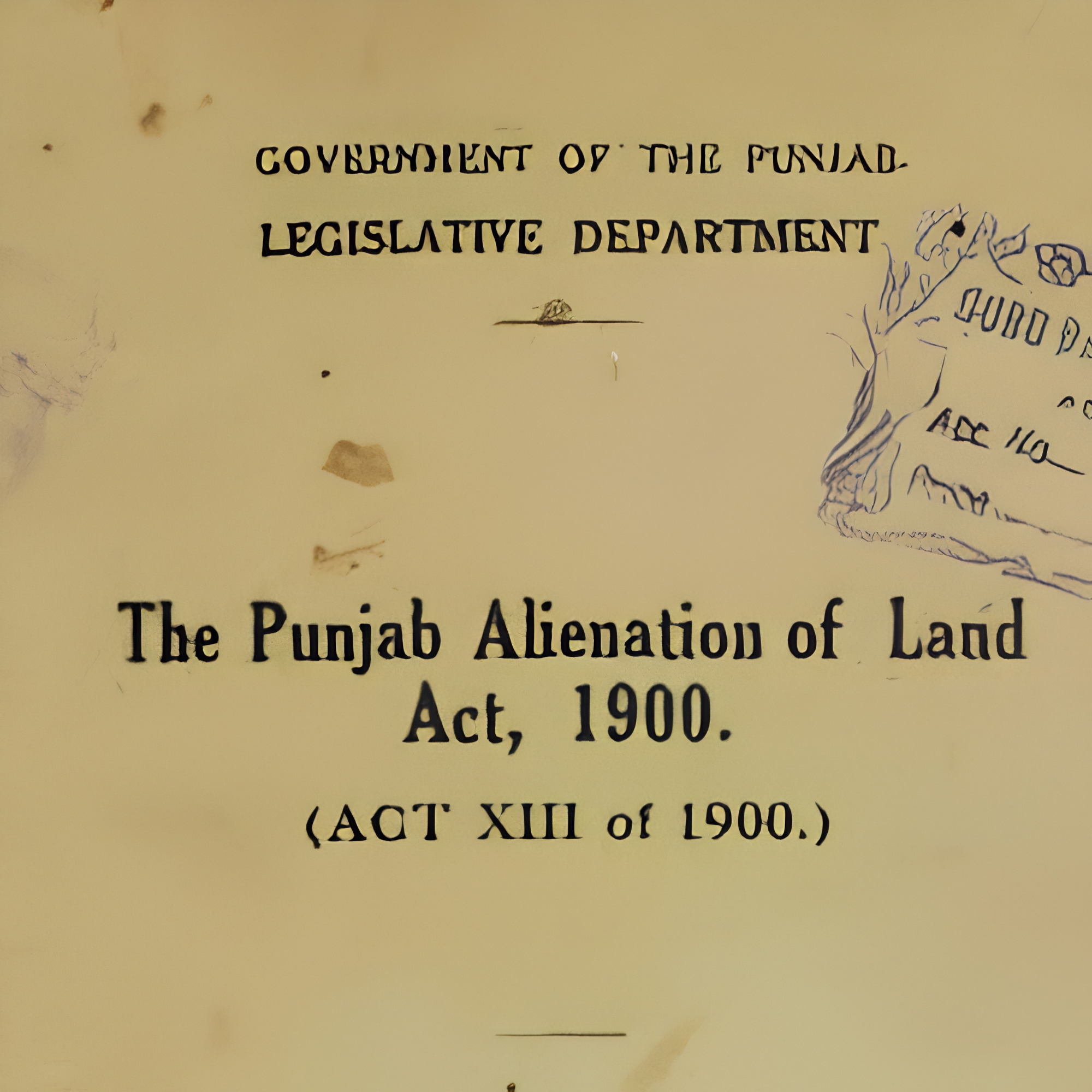 Punjab Alienation Act 1900