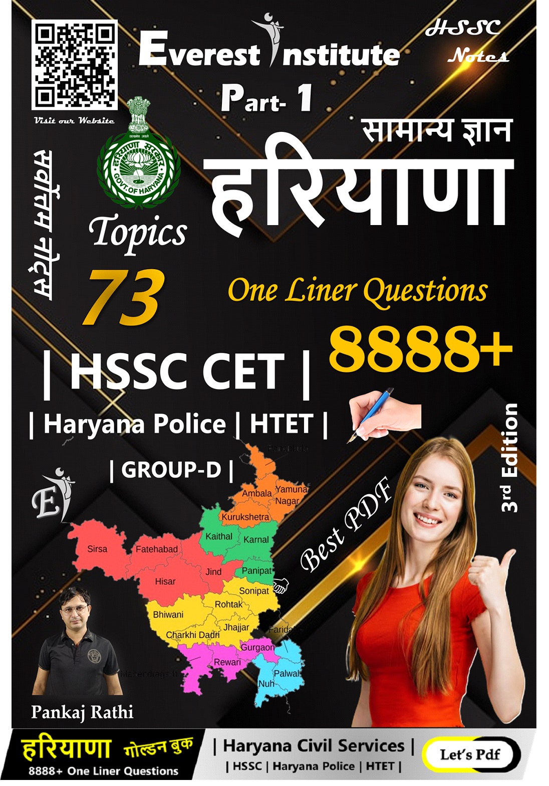 8888+ One Liner Haryana GK for All HSSC Exam's