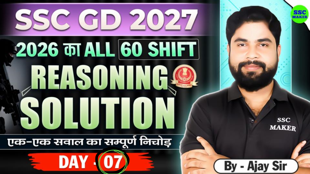 Day 07 - SSC GD 2026 All Shift Reasoning Questions