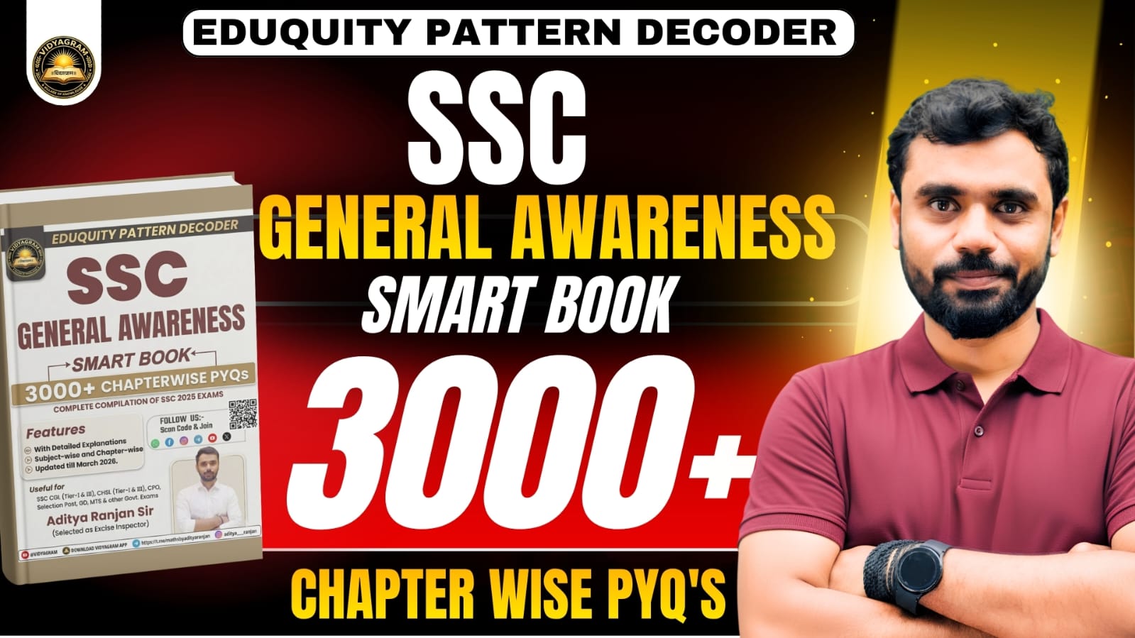 SSC (GS) 3000+ CHAPTER WISE MCQs SMART BOOK (English)