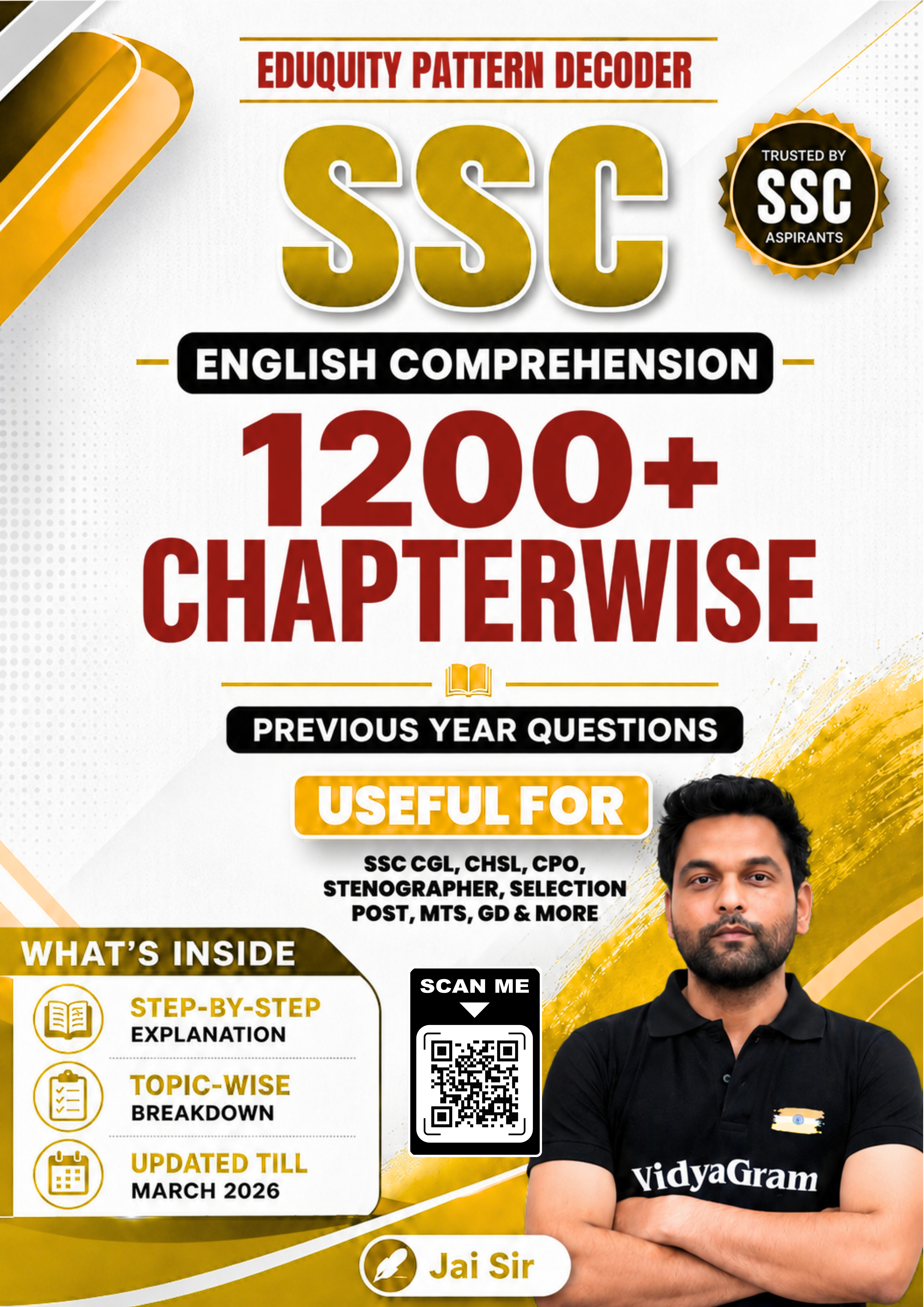 SSC ENGLISH COMPREHENSION_1200+ Chpater-wise Questions