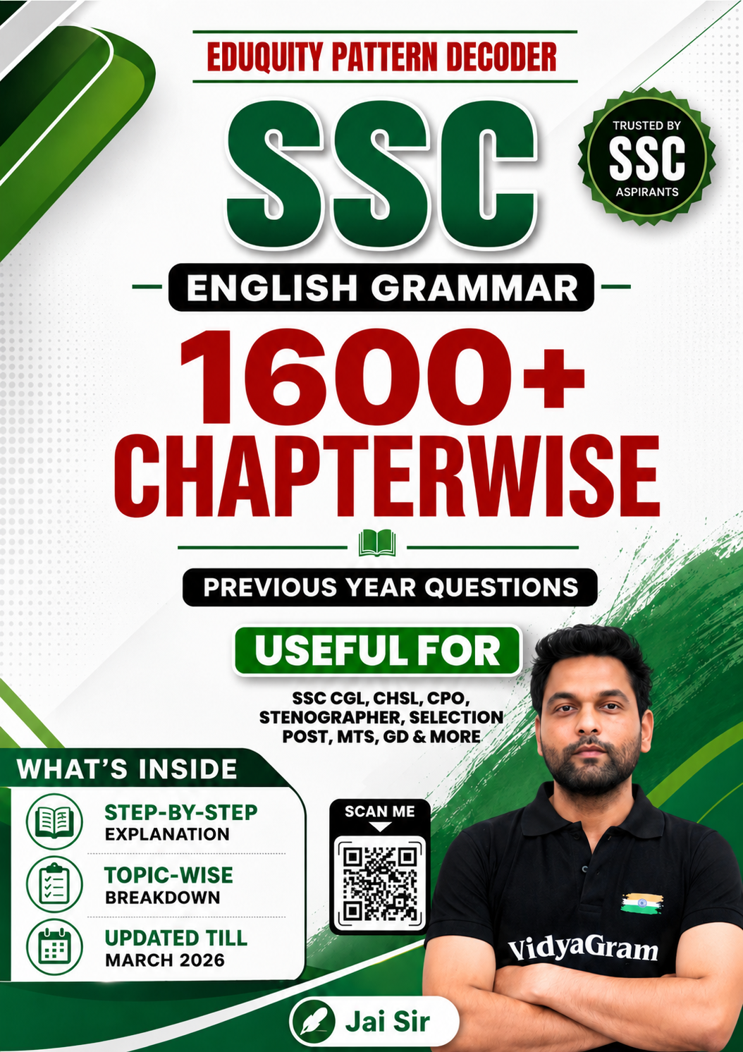 SSC ENGLISH GRAMMAR_1600+ Chpater-wise Questions