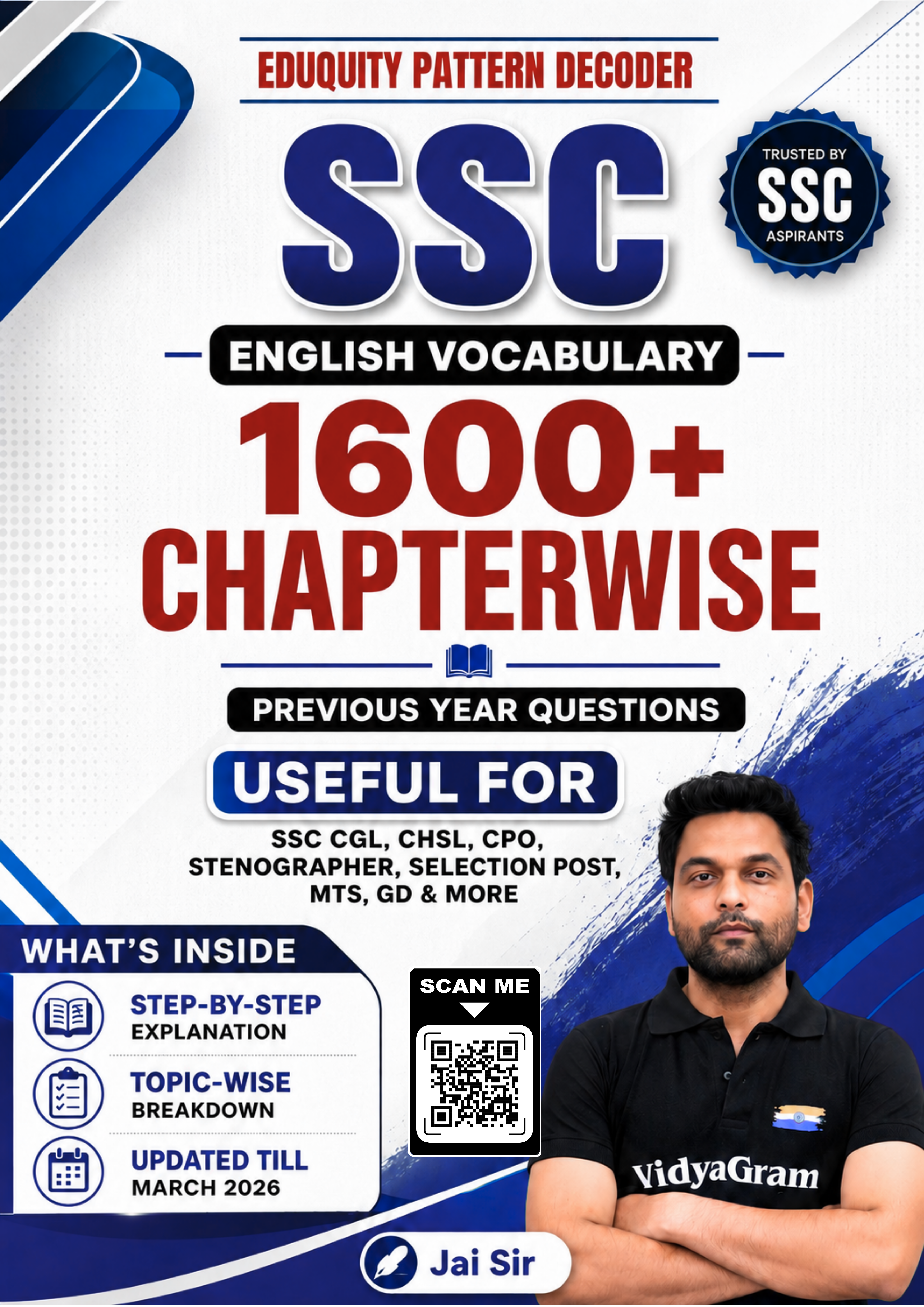 SSC ENGLISH VOCABULARY_1600+ Chpater-wise Questions