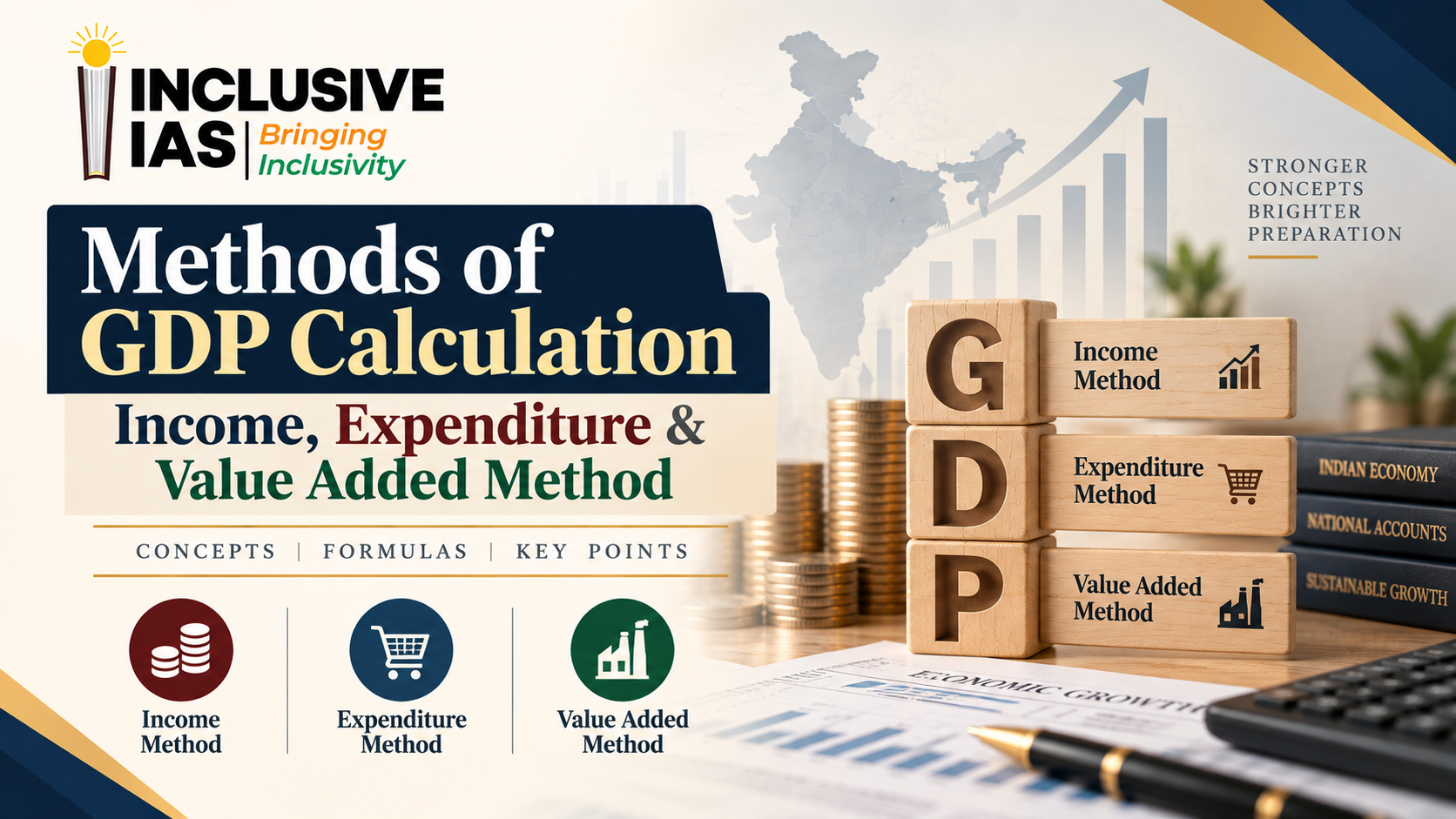 Methods of GDP Calculation_ Income, Expenditure & Value Added Method
