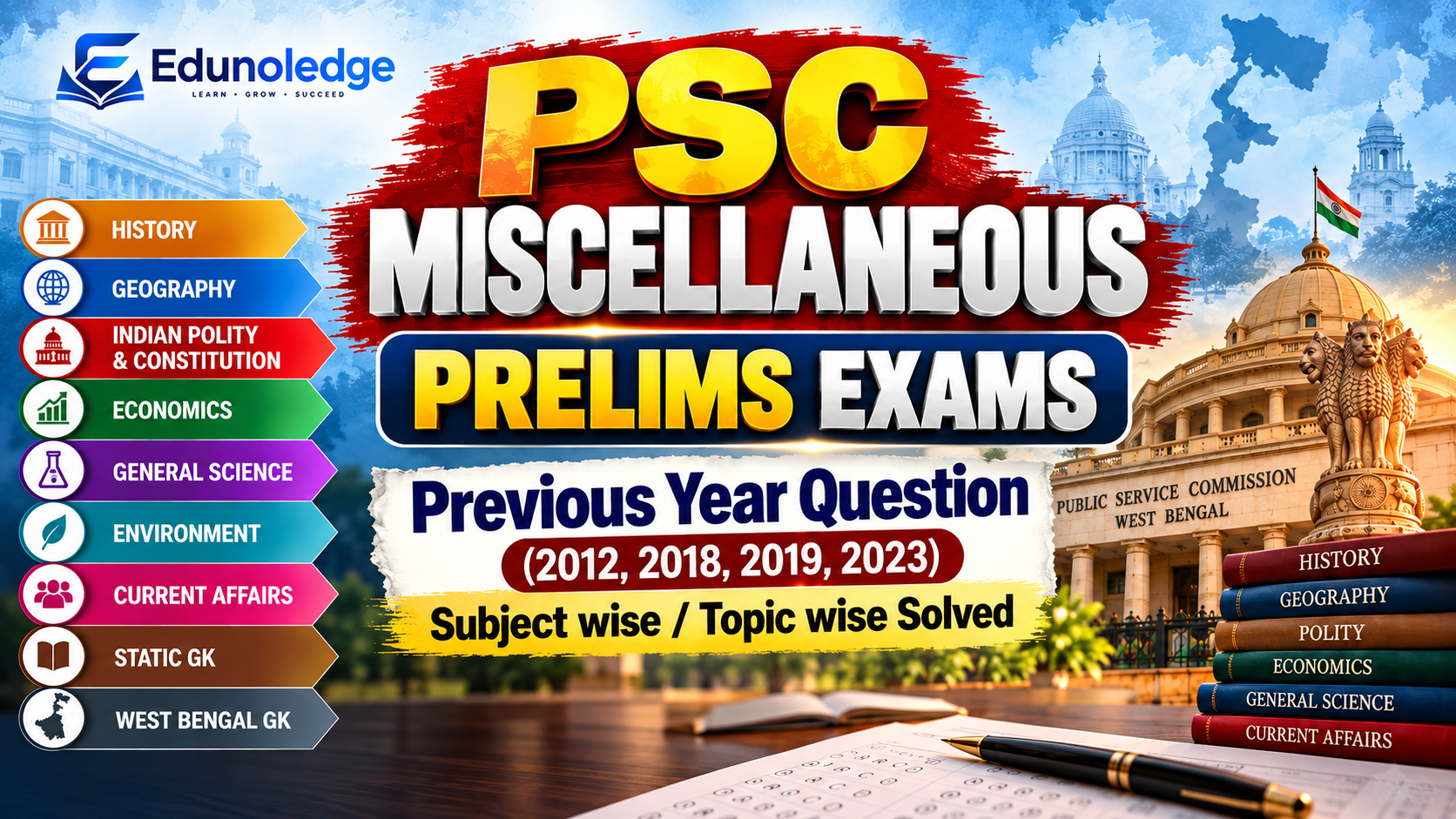 PSC Miscellaneous PYQ-  Subject wise / Topic wise
