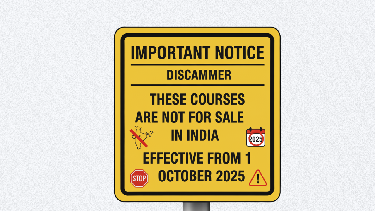 NOTE-- All Courses in App are not for sale in India  effective from 1 october 2025