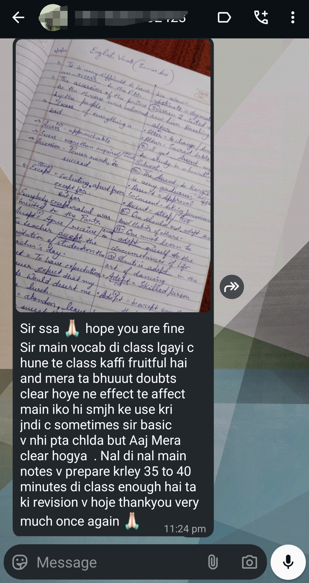 FIRST CLASS FEEDBACK.   ELECTRIC VOCAB (SHORT  & CRISP CONTENT)  PCS & SENIOR ASSISTANT  ✅️
