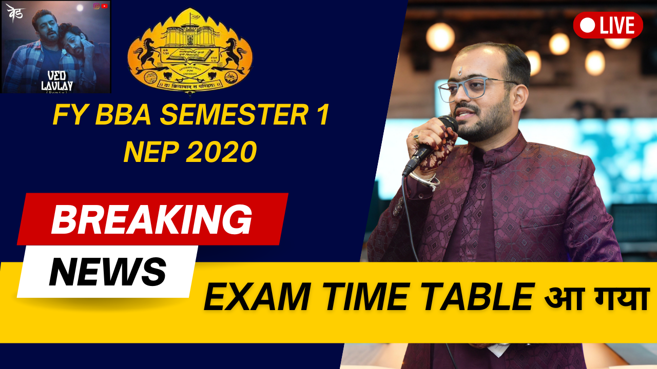 FY BBA 2024 Credit Pattern Time Table Declared