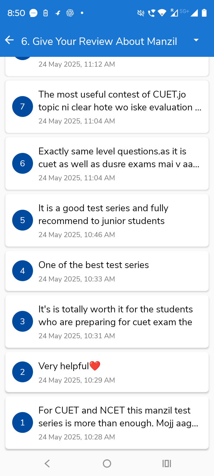 MANZIL TEST SERIES STUDENTS REVIEW 