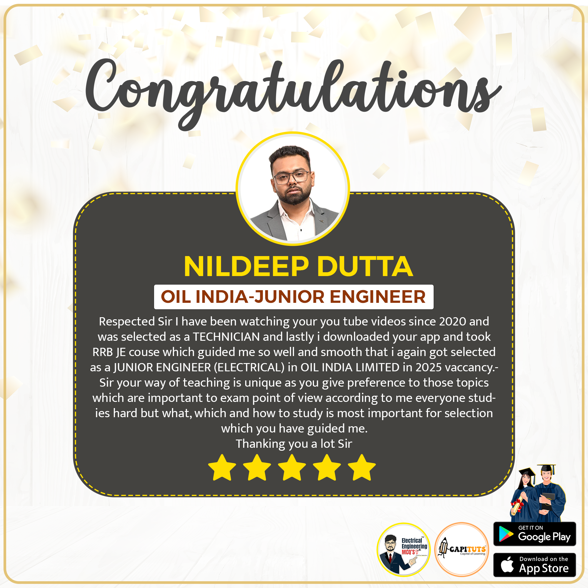 Congratulations Nildeep ๐