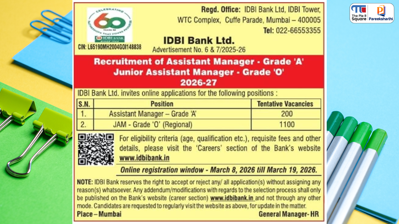 IDBI JAM/AM Notification