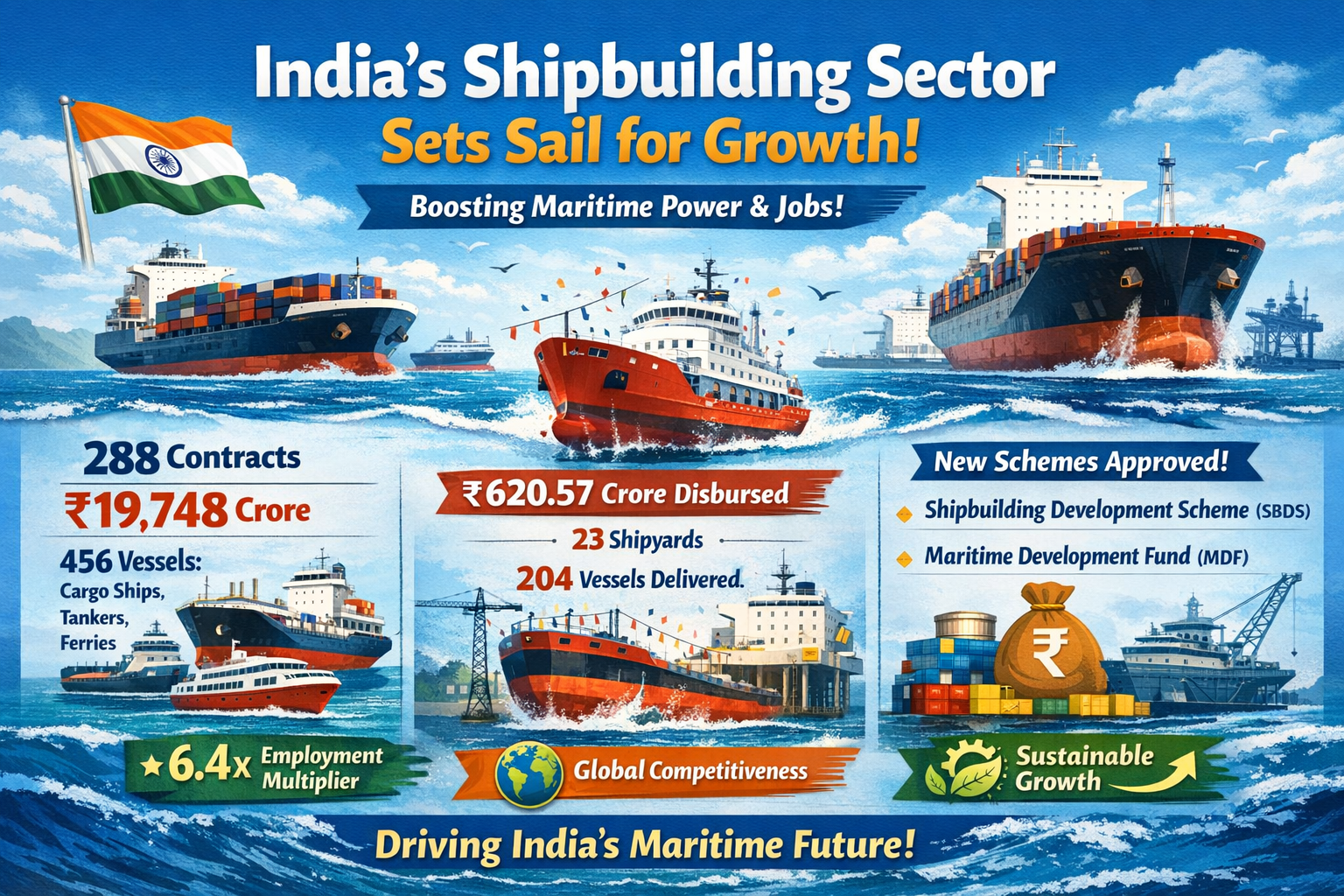 🚢 India's Shipbuilding Sector Sets Sail for Growth!