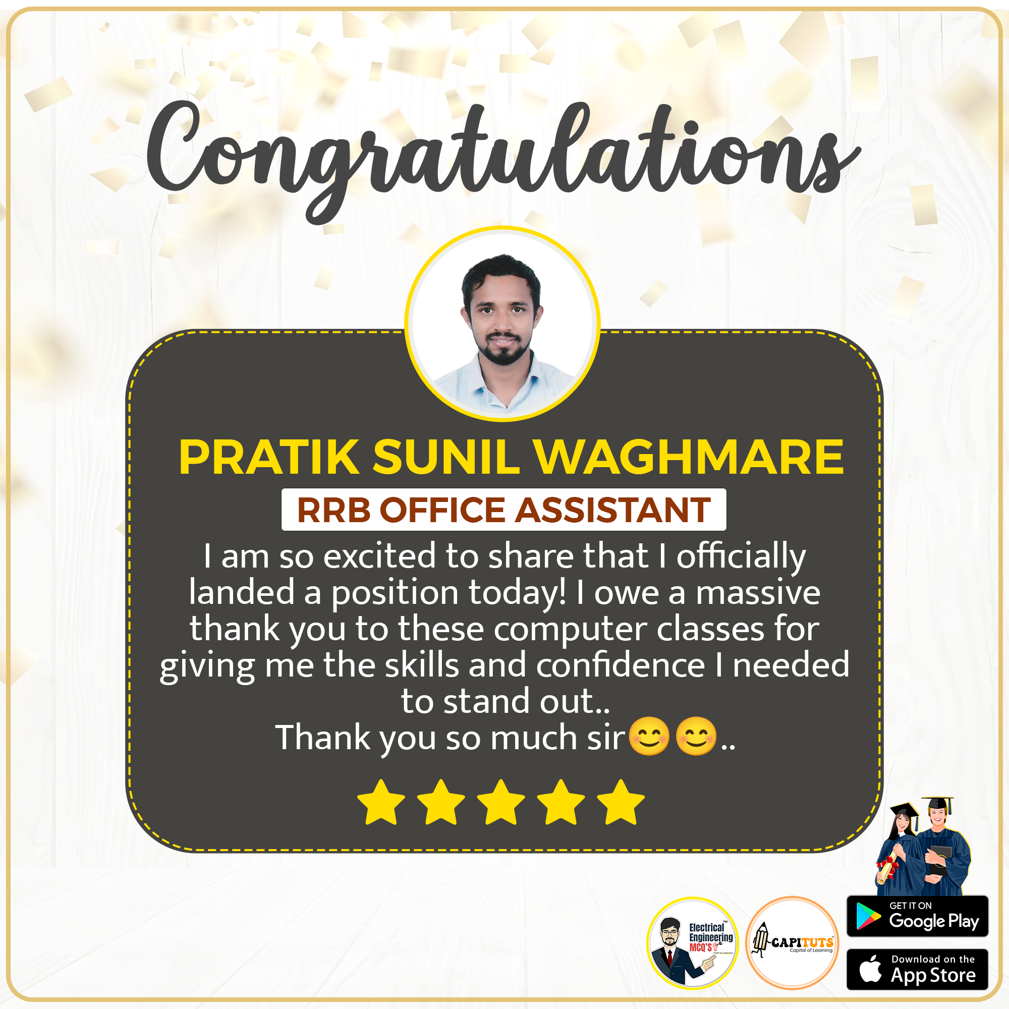 Congratulations Pratik 🏆