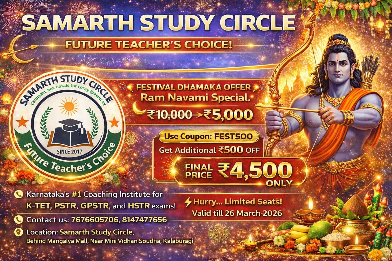 Festival Dhamaka Offer?...!!!   Ram Navami Special....