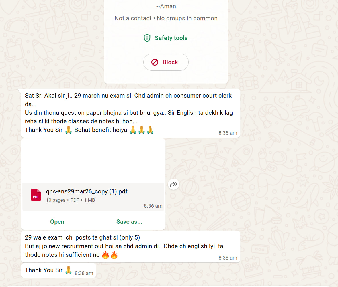 CHANDIGARH ADMIN RELEVANCY- 100 % VOCAB COVERAGE