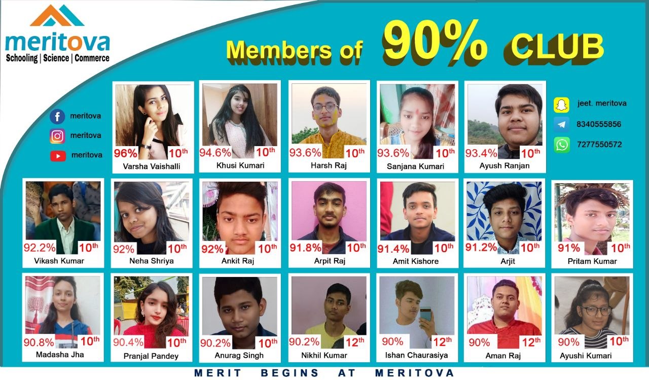 MERITOVIANS OF 90% CLUB