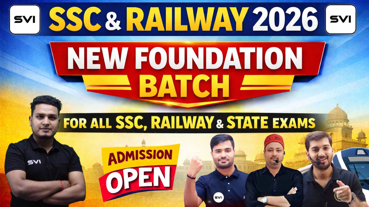 SSC & RAILWAY FOUNDATION BATCH 2026 | BY VISHAL SIR & TEAM 