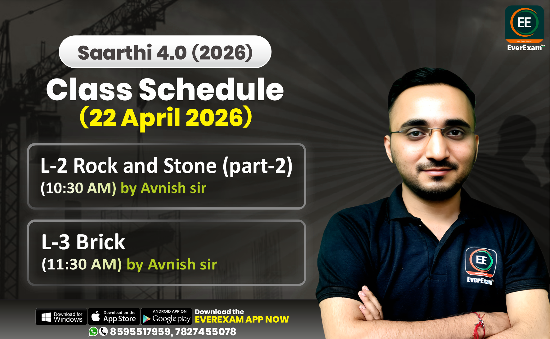 👉🏻 22 April 2026 🚨 Class Schedule Alert – SAARTHI 4.0 (Batch 2026)