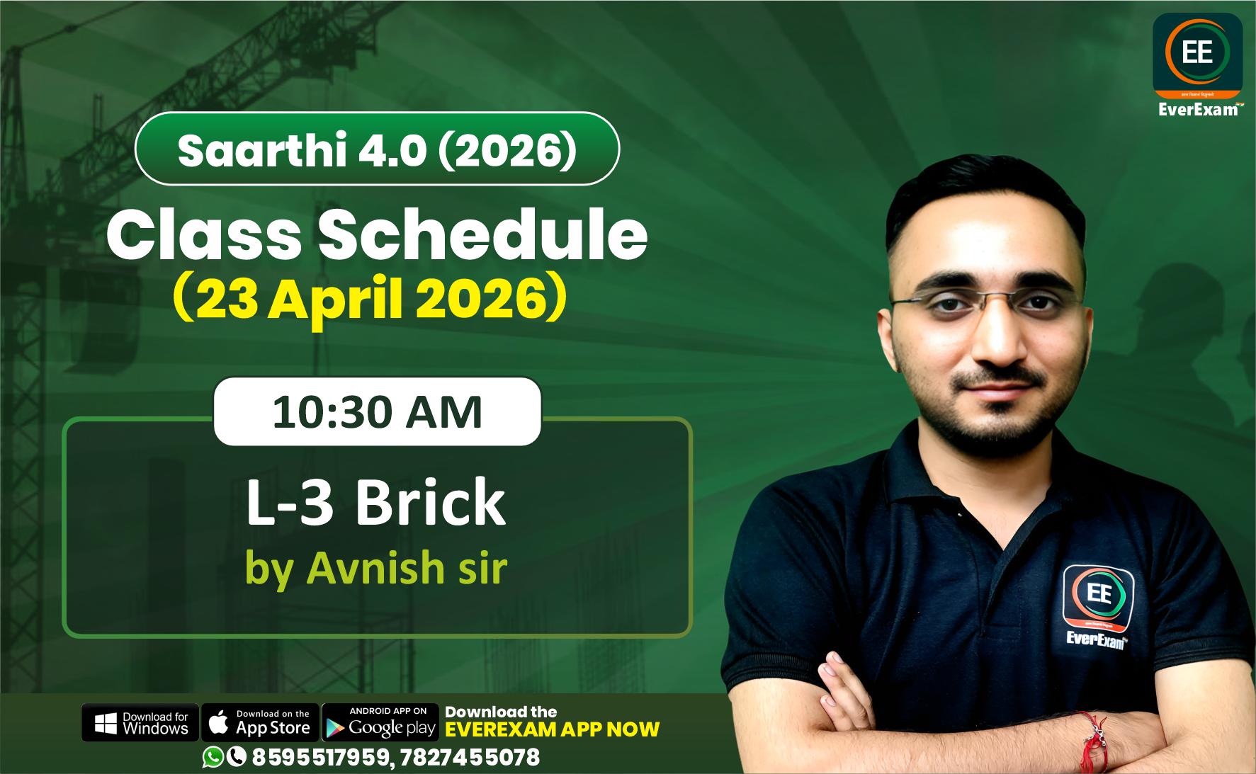 👉🏻 23 April 2026 🚨 Class Schedule Alert – SAARTHI 4.0 (Batch 2026)