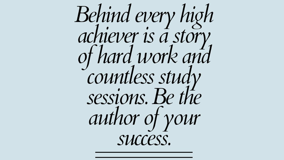 "Be the author of your success”