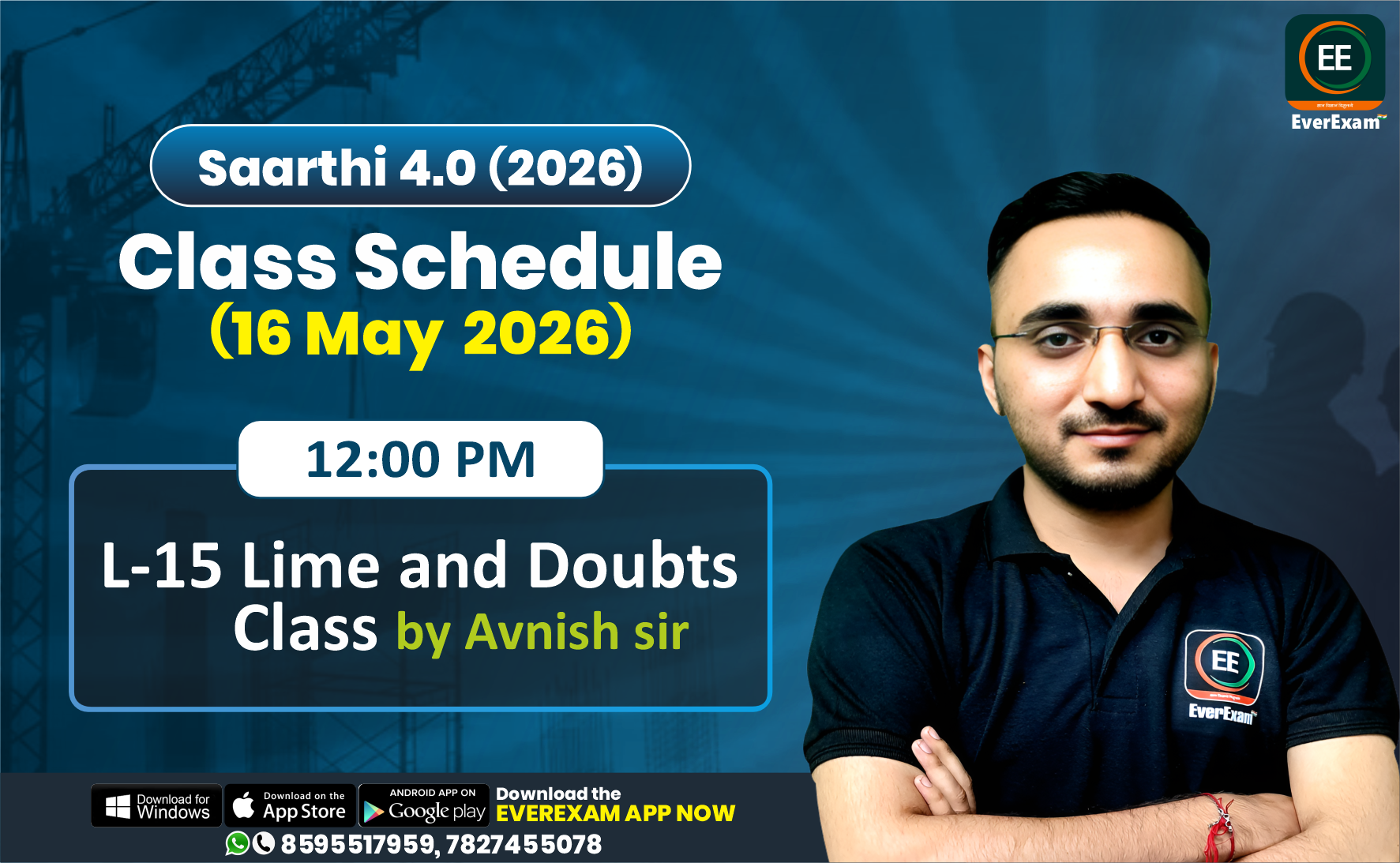 👉🏻 16 May 2026 🚨 Class Schedule Alert – SAARTHI 4.0 (Batch 2026)