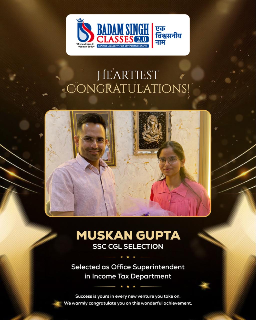 MUSKAN GUPTA (SSC CGL 2025)