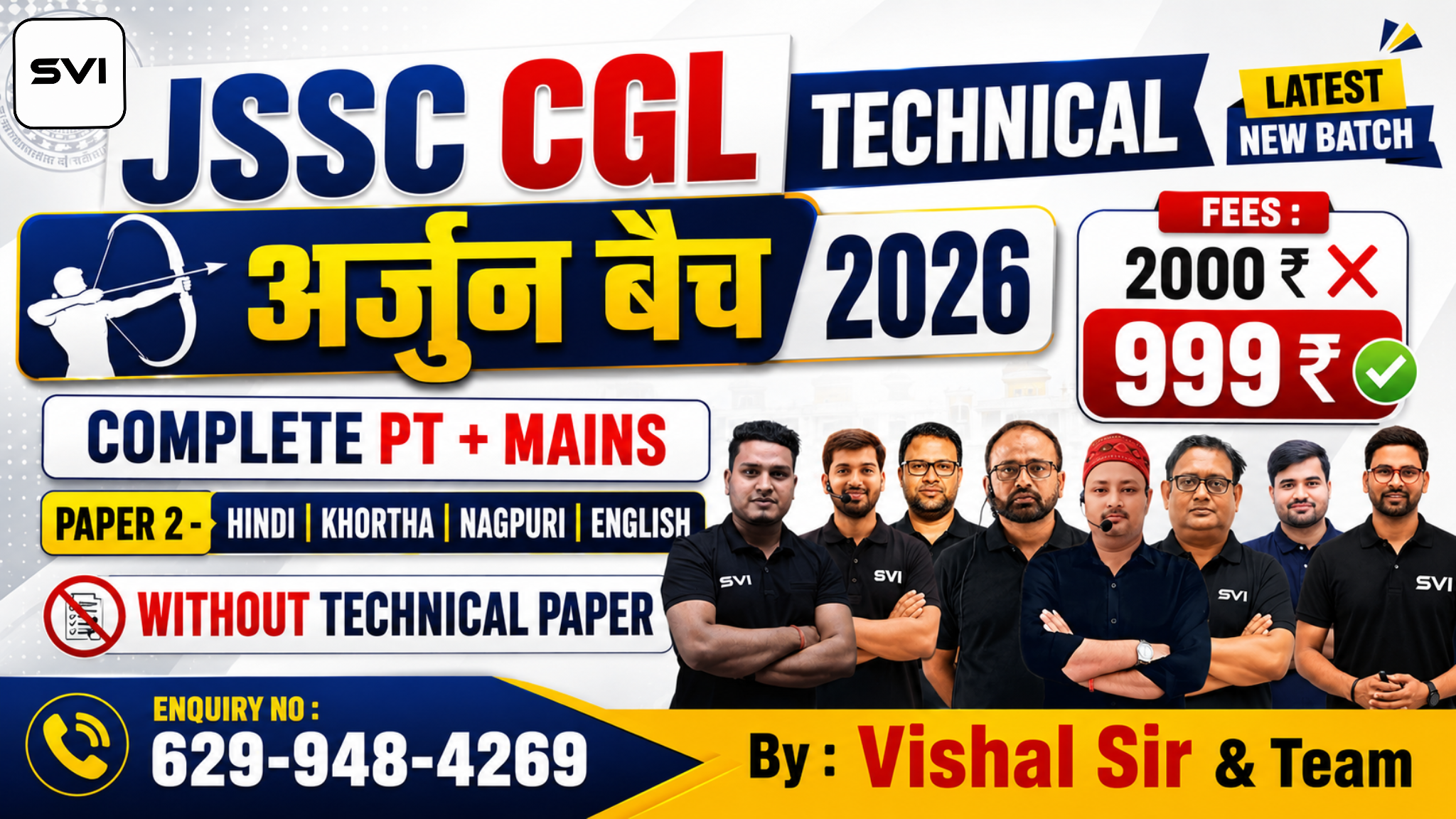JSSC CGL TECHNICAL 2026 | PT + MAINS | BY VISHAL SIR TEAM 