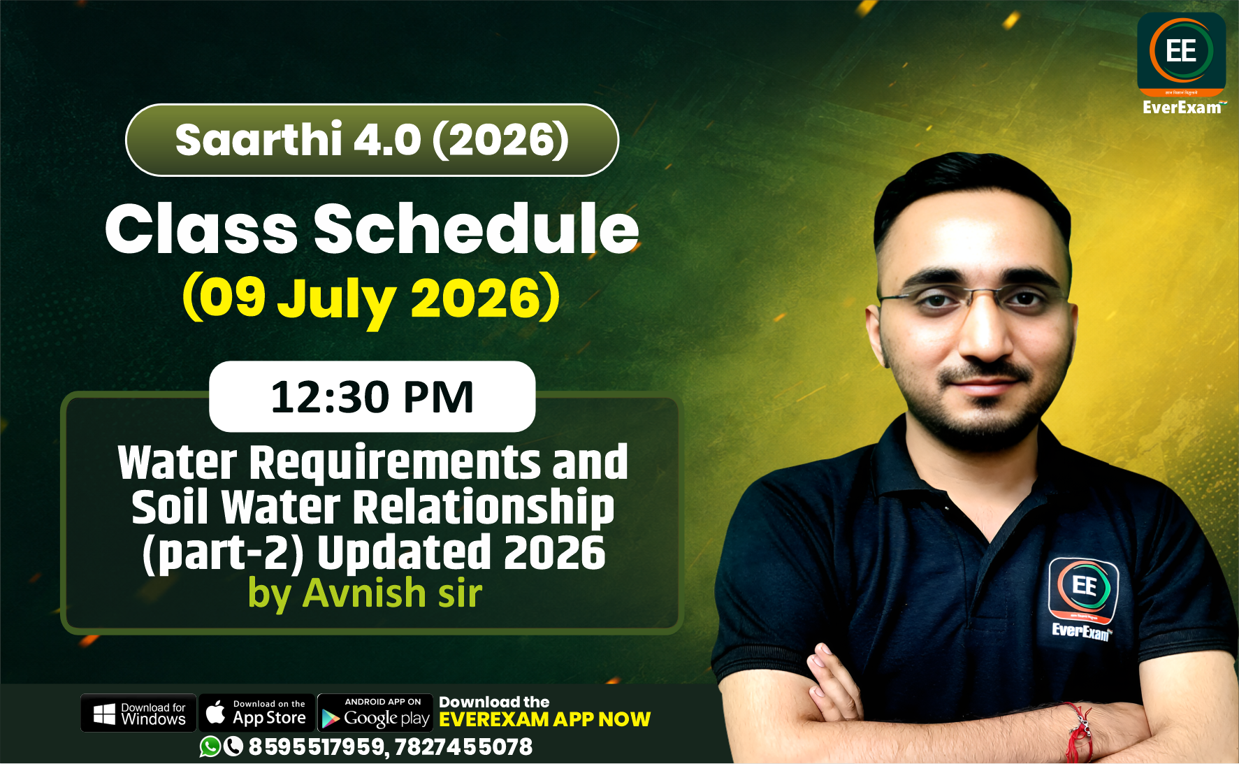 👉🏻 09 July 2026 🚨 Class Schedule Alert – SAARTHI 4.0 (Batch 2026)