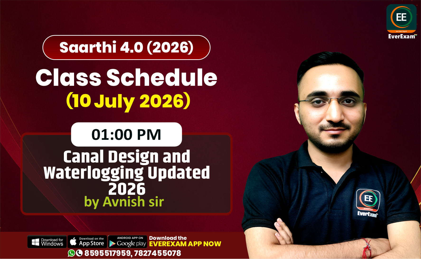 👉🏻 10 July 2026 🚨 Class Schedule Alert – SAARTHI 4.0 (Batch 2026)