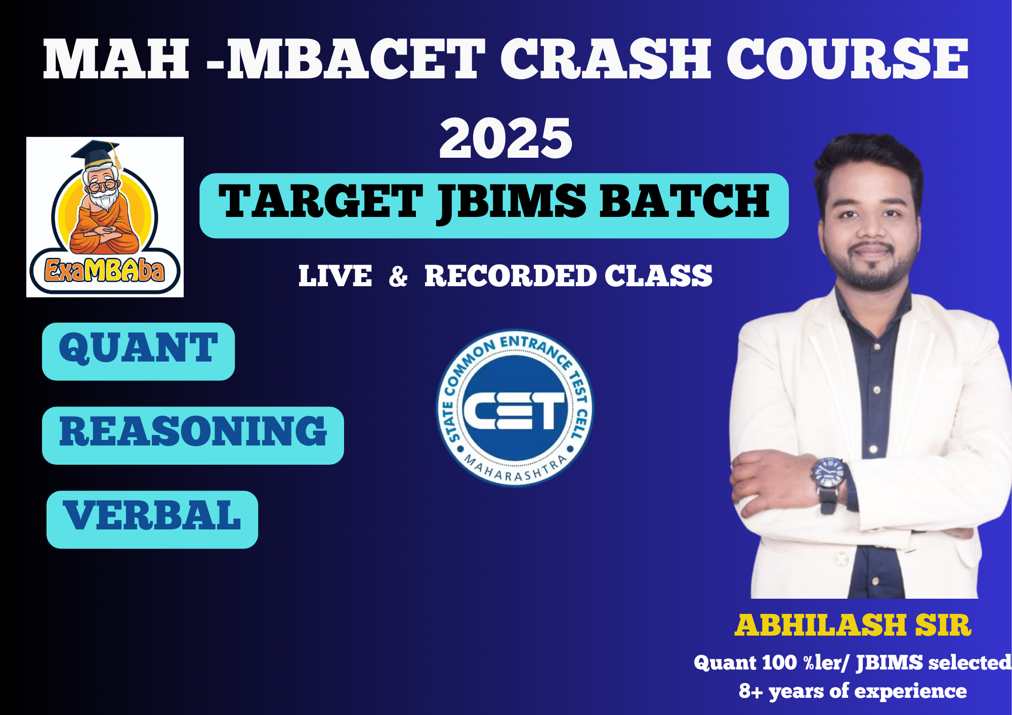 MBACET 2025 Crash Course( live + Recorded)