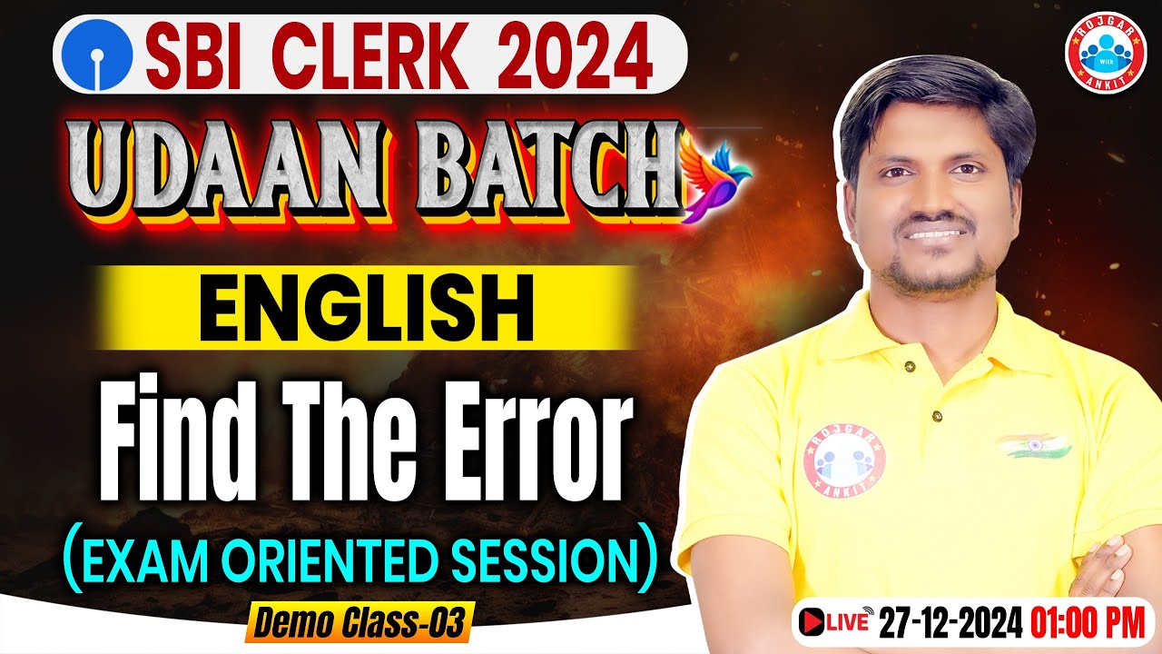 English By RK Mehto Sir ||  Find The Error