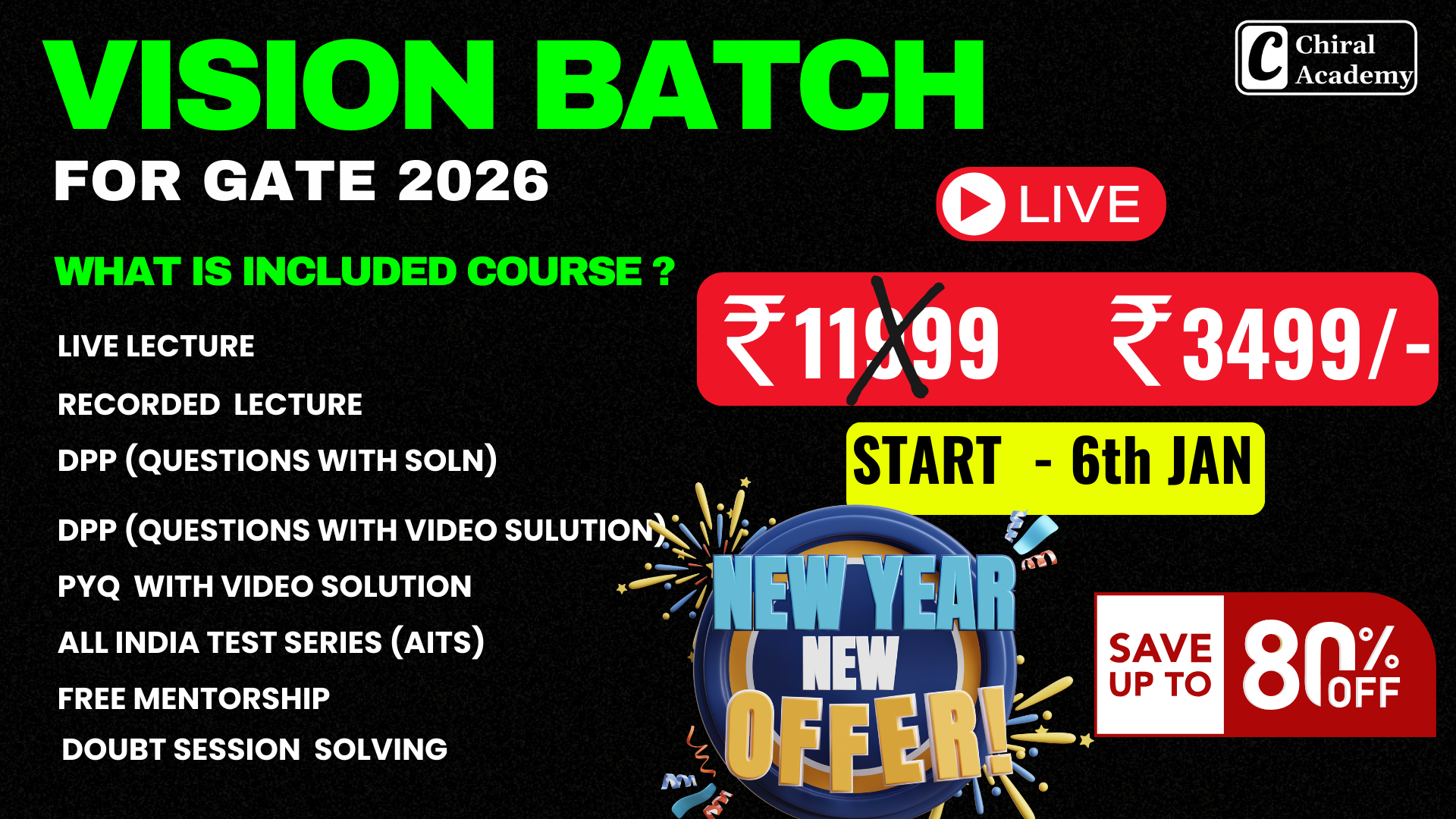 Vision  Batch (JAN)  For GATE 2026