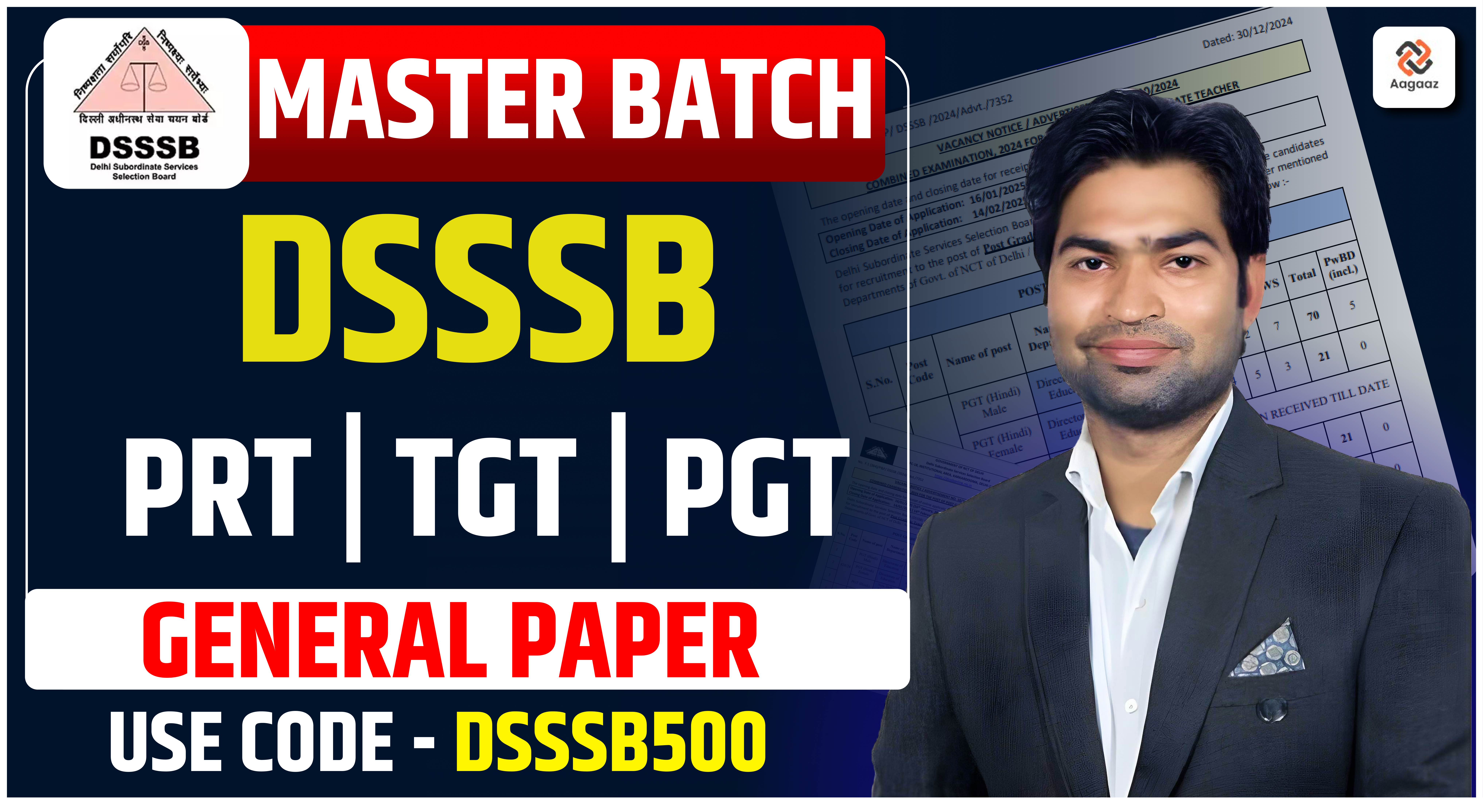 DSSSB GENERAL PAPER SELECTION BATCH