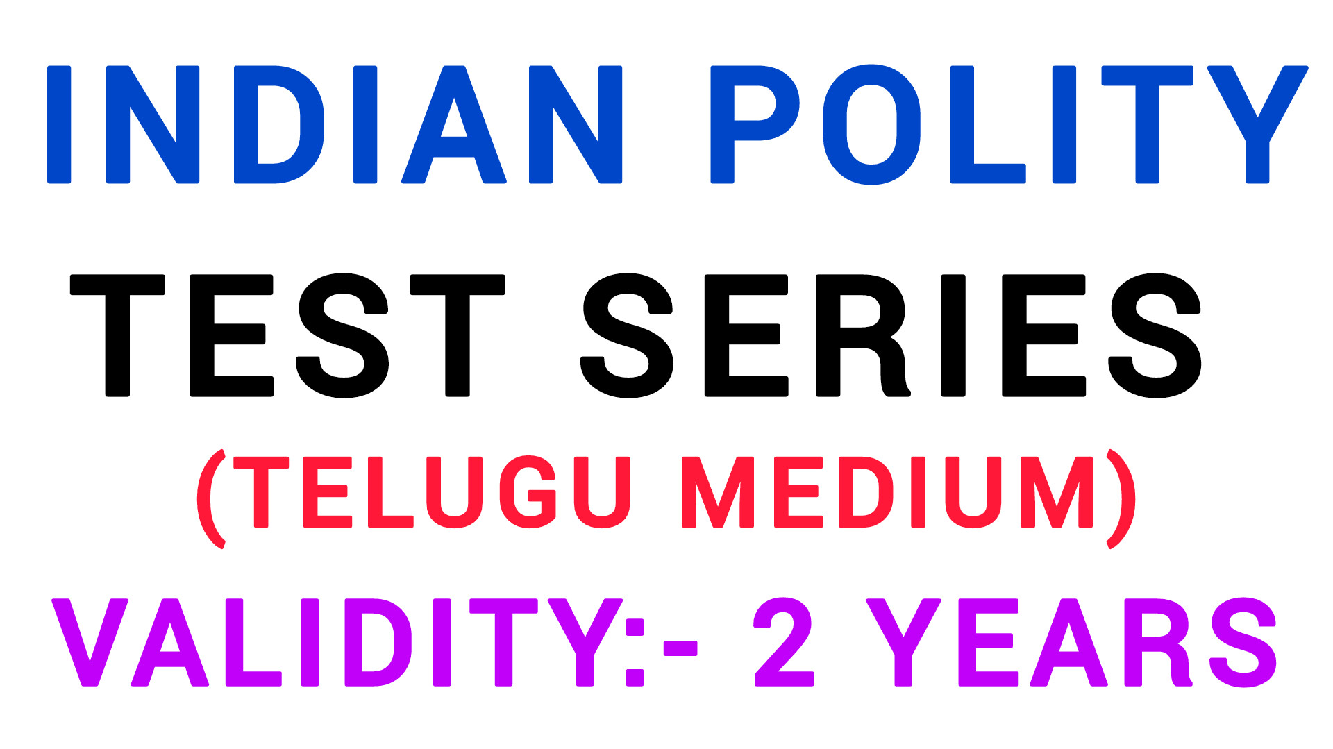 INDIAN POLITY TEST SERIES