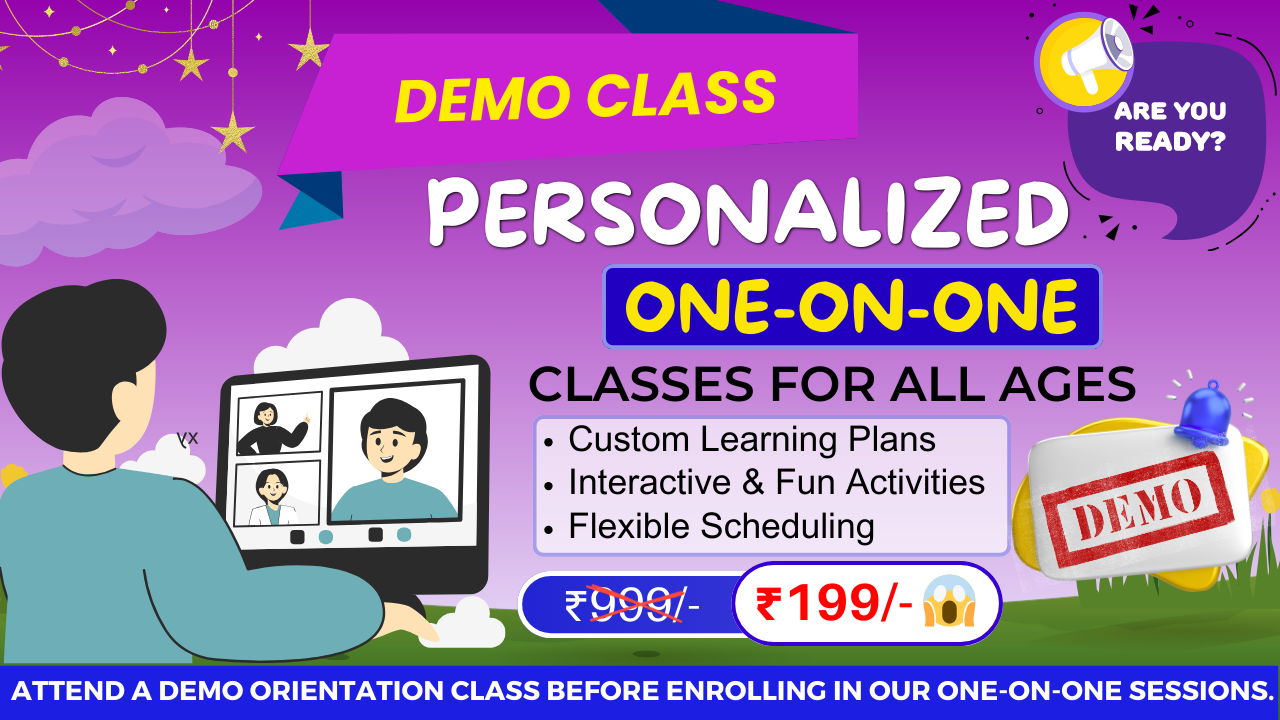 Demo Class - 1-on-1 - Speak English Fluently (For Students & Professionals) - DEMO1
