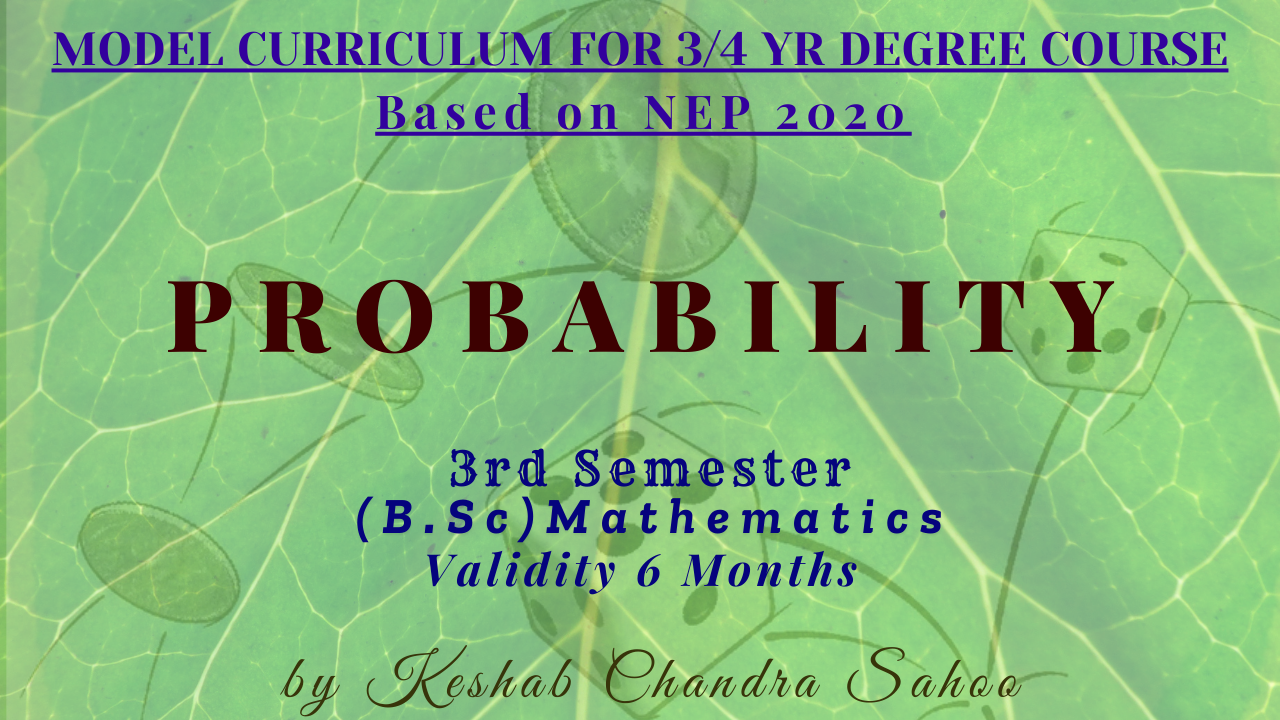Probability (B.Sc 3rd Semester, Core-V)
