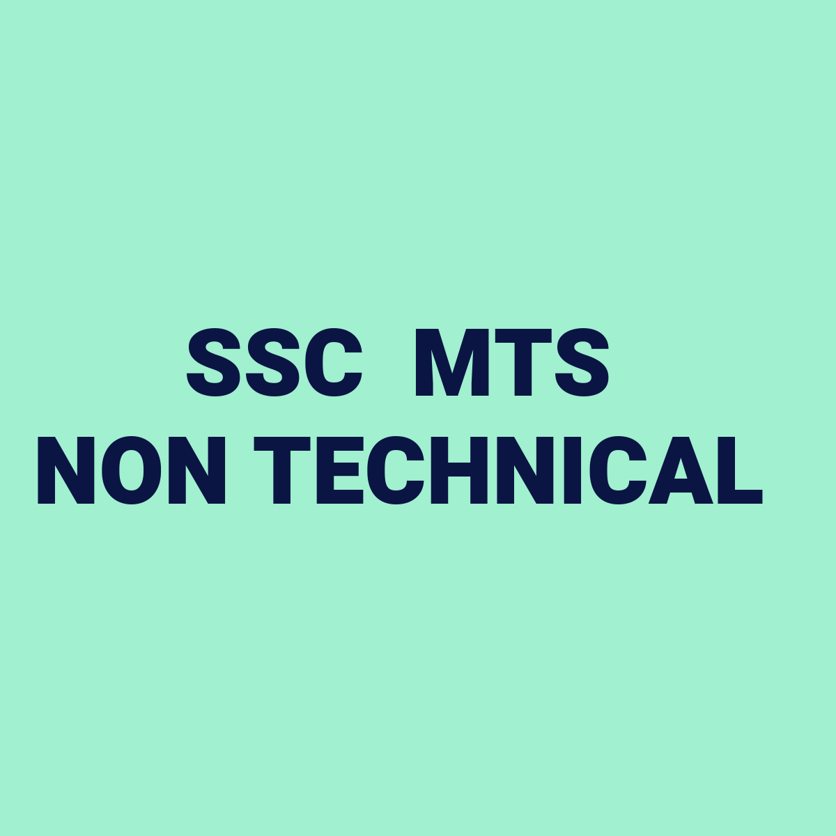 SSC Multi tasking (MTS)Test Series
