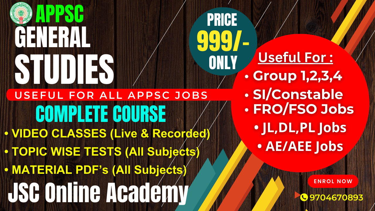GENERAL STUDIES COURSE (ALL APPSC JOBS)