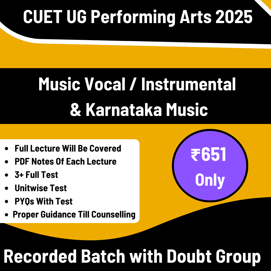 CUET UG Vocal - Instrumental 