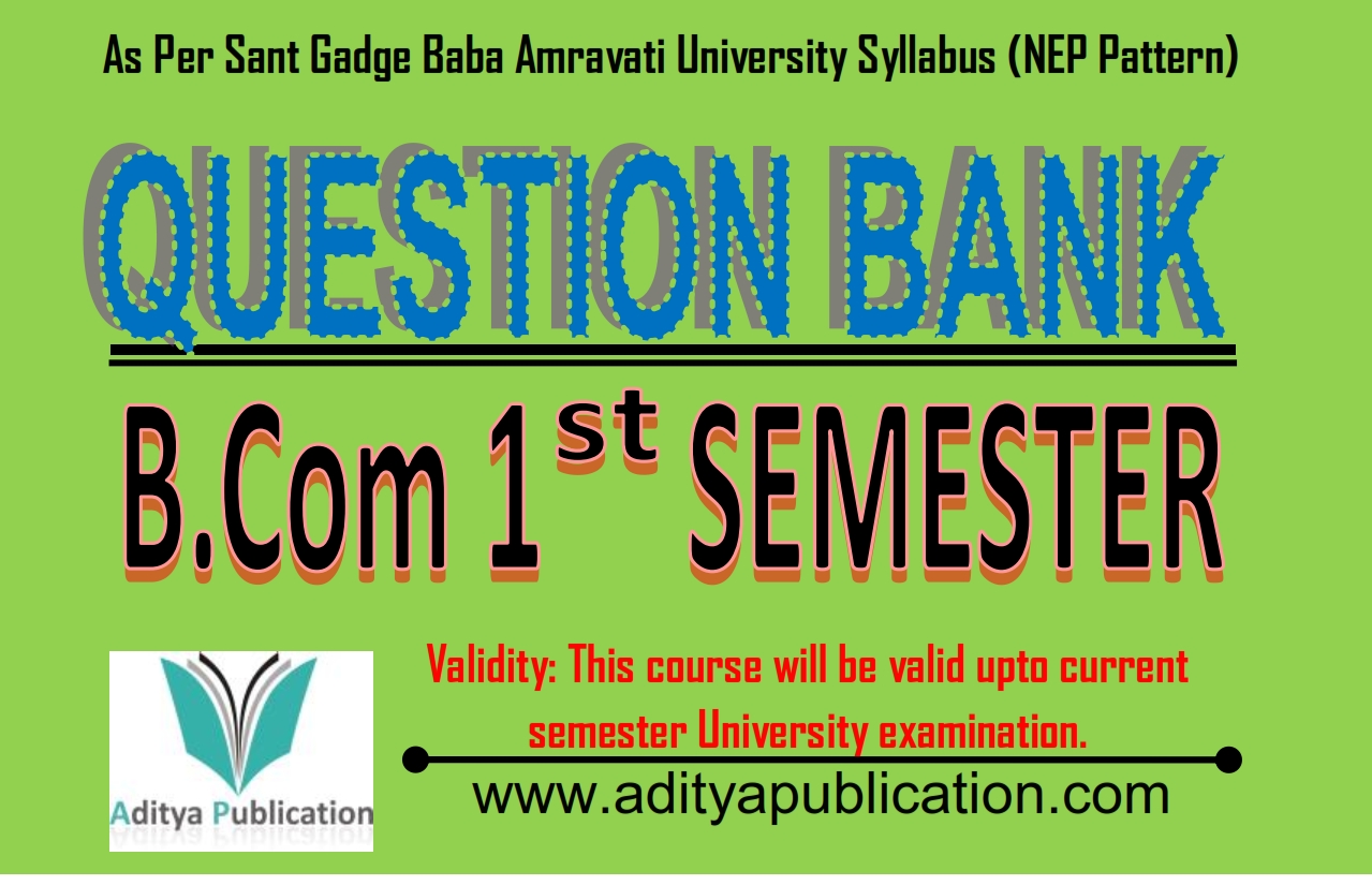 BCom 1st Semester NEP Pattern Question Bank QB BCOM 1
